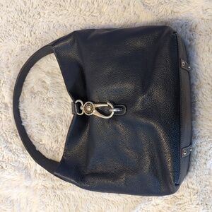 Navy Dooney & Bourke Pebble Leather Bag